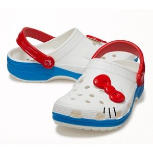 New Crocs Adult Hello Kitty I AM Classic Clogs Mens Size‎ 11 Sandal 209438-100